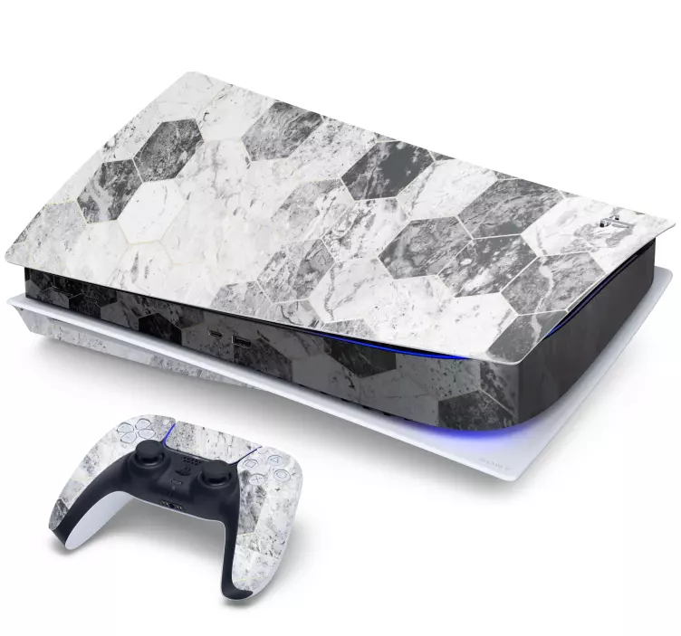 Skin PS5 concepto hexagonal - TenVinilo