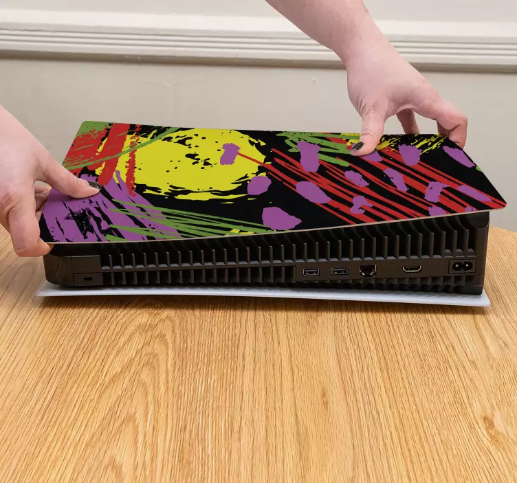 Skin ps5 funda abstracta vibrante - TenVinilo