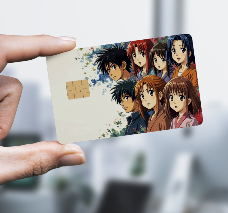 Sticker para tarjeta personajes de anime japoneses - TenVinilo