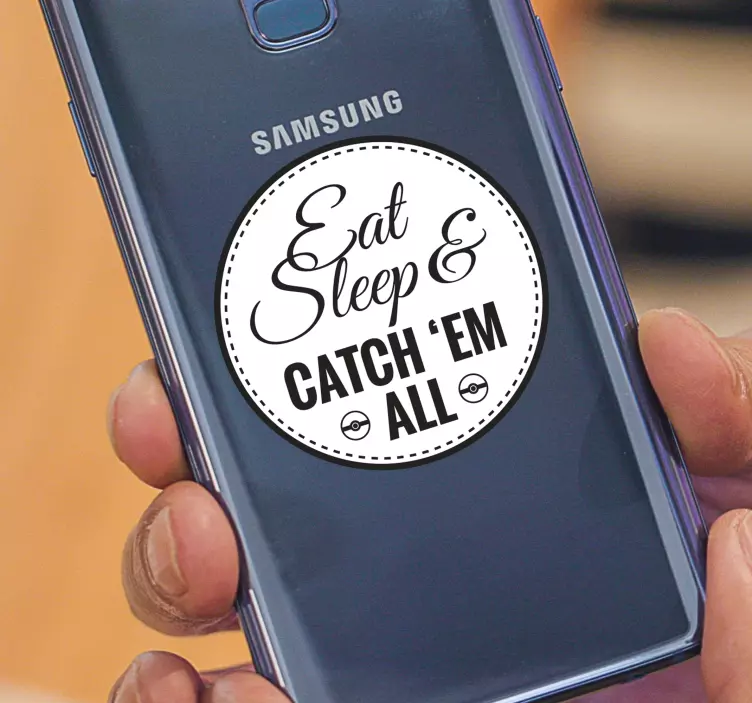 Sticker teléfono catch em all - TenVinilo