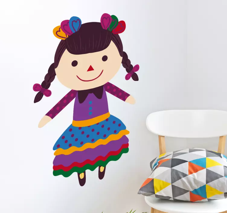 Vinil infantil muñeca María - TenVinilo