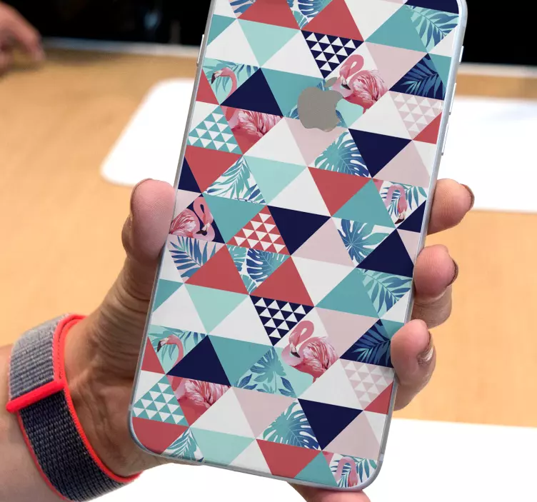 Vinilo abstracto tropical y floral - TenVinilo