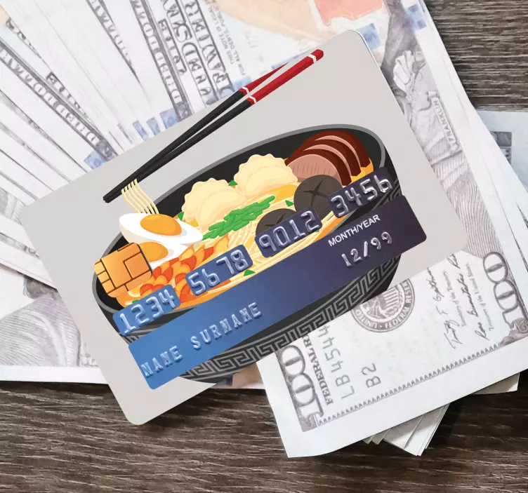 Vinilo decorativo tarjeta sopa asiática - TenVinilo