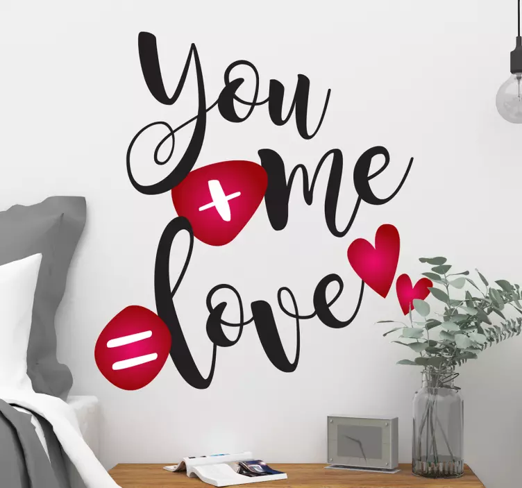 Vinilo amor mensajes tipográficos - TenVinilo