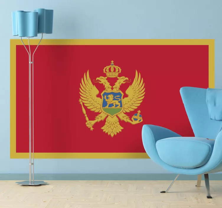 Vinilo bandera emblema nacional de montenegro - TenVinilo
