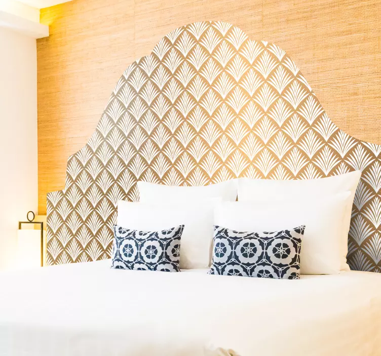 Vinilo cabecero hojas doradas - TenVinilo