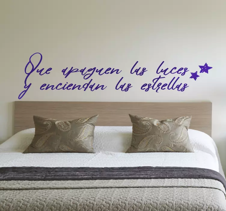 Vinilo cabecero que apaguen las luces - TenVinilo