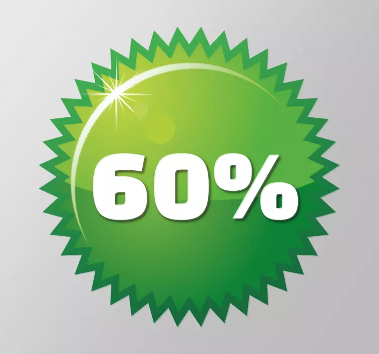 Vinilo círculo puntas oferta verde - TenVinilo