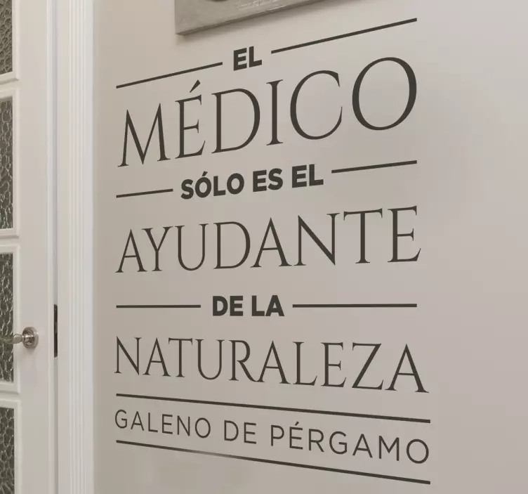Vinilo cita medicina Galeno - TenVinilo