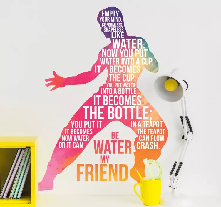 Vinilo citas célebres Bruce Lee - TenVinilo