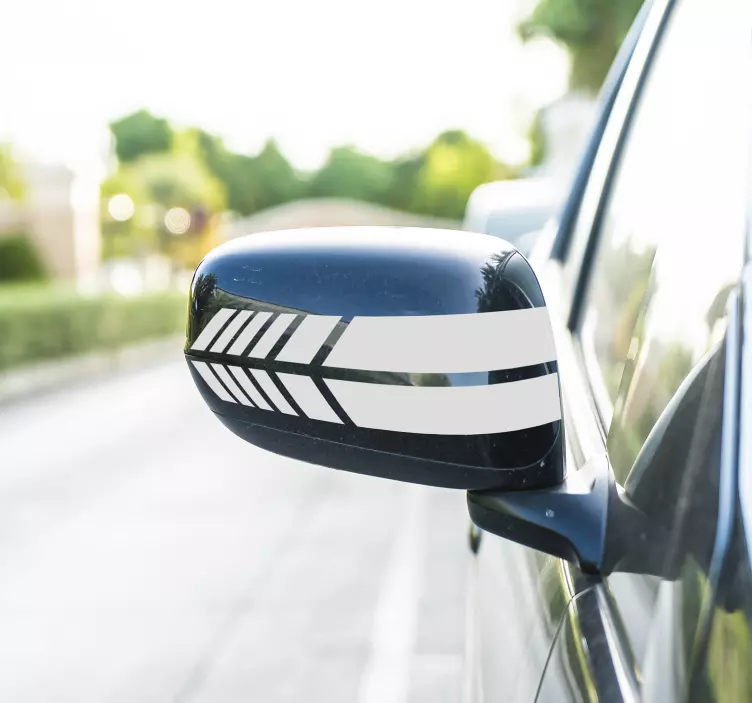 Pegatina coche líneas para retrovisores - TenVinilo