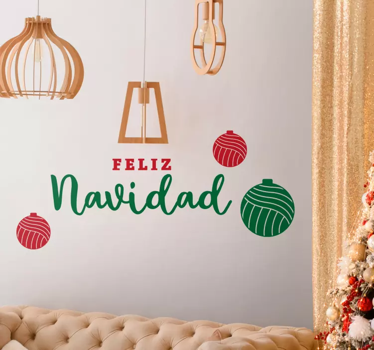 Pegatinas de navidad Feliz navidad adorno navideño - TenVinilo