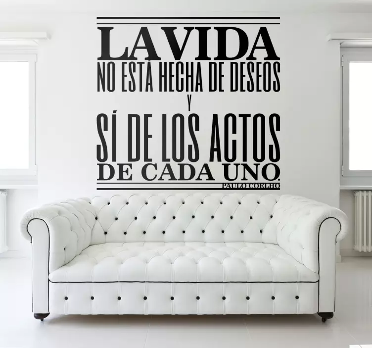 Vinilo de texto actos coelho - TenVinilo