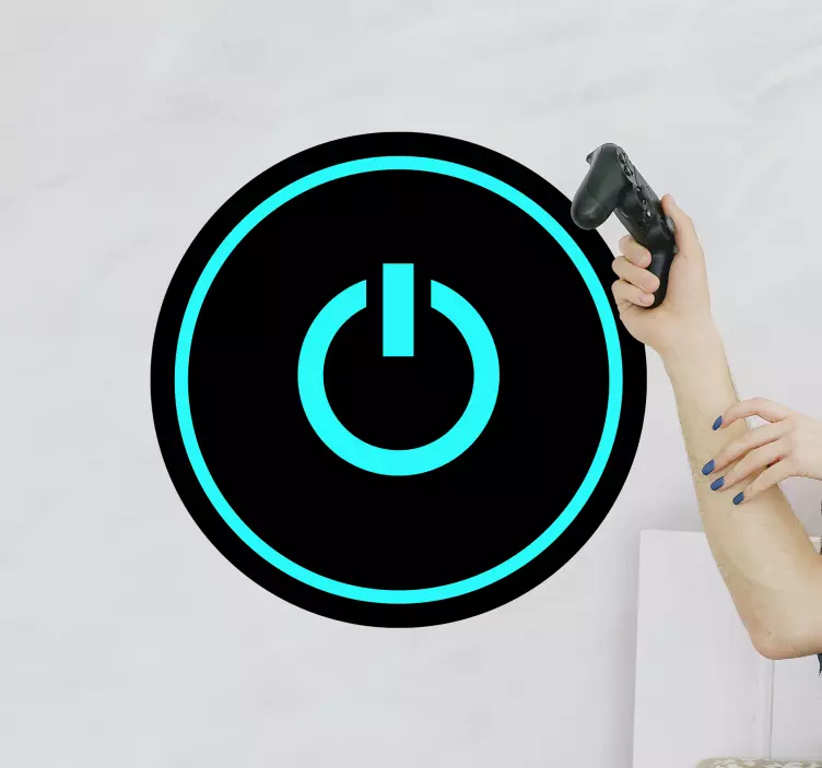 Vinilo videojuego Botón de encendido del juego - TenVinilo