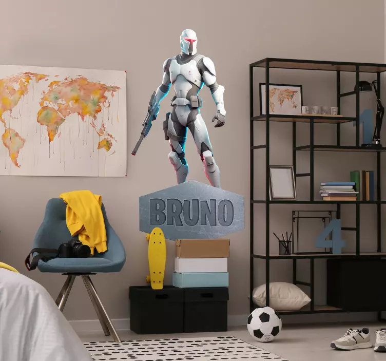 Vinilo videojuego guerrero cibernético - TenVinilo