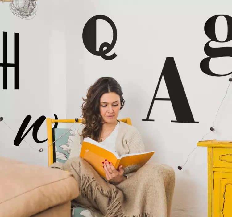 Vinilo decorativo Abecedario moderno - TenVinilo