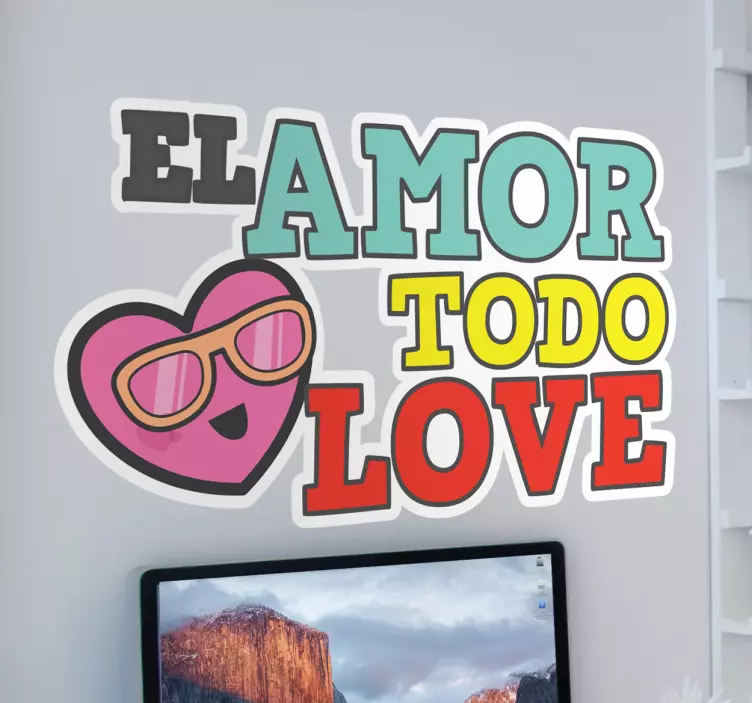 Vinilo decorativo amor todo love - TenVinilo
