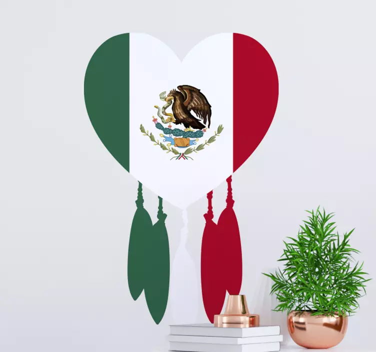 Vinilo Atrapasueños corazon mexicano - TenVinilo