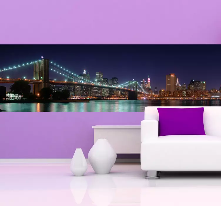 Vinilo decorativo Brooklyn iluminado - TenVinilo
