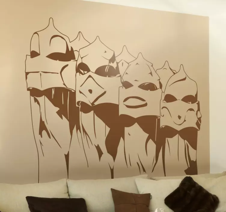 Vinilo decorativo chimeneas Gaudí BCN - TenVinilo