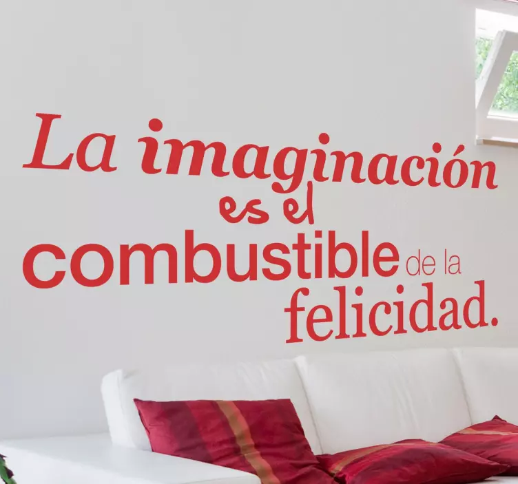 Vinilo decorativo combustible felicidad - TenVinilo