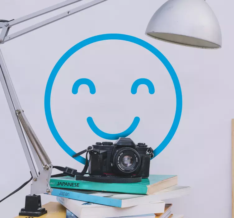 Vinilo decorativo de emoji sonriendo - TenVinilo