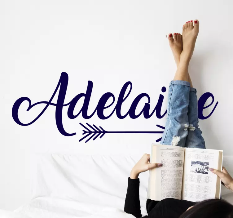 Vinilo pared flecha nombre personalizable - TenVinilo