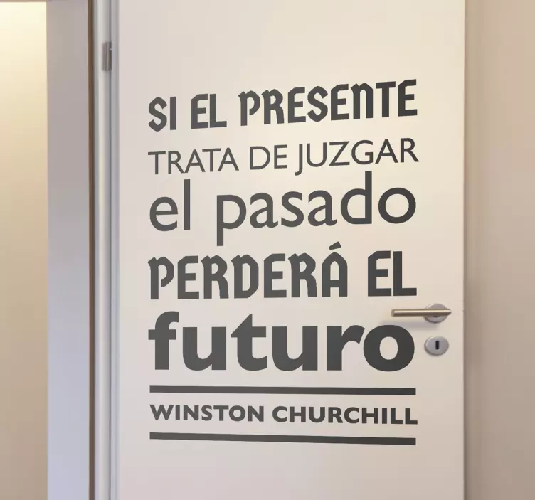 Vinilo decorativo frase Churchill - TenVinilo