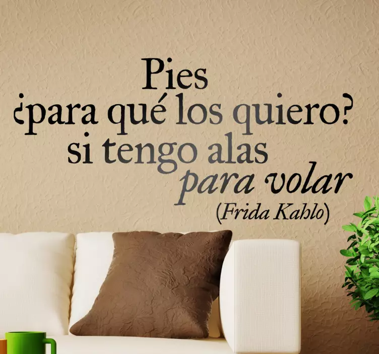 Vinilo decorativo frase Frida Kahlo - TenVinilo