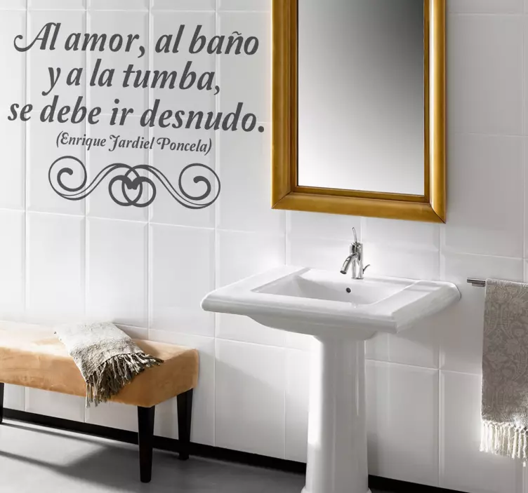 Vinilo decorativo frases lavabo - TenVinilo