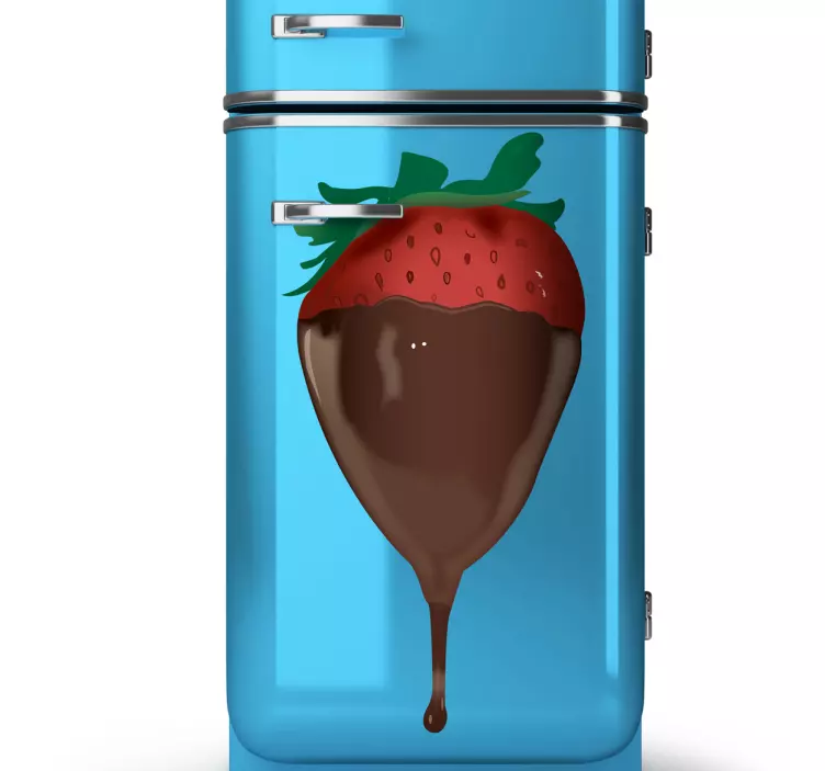 Vinilo decorativo fresa con chocolate - TenVinilo