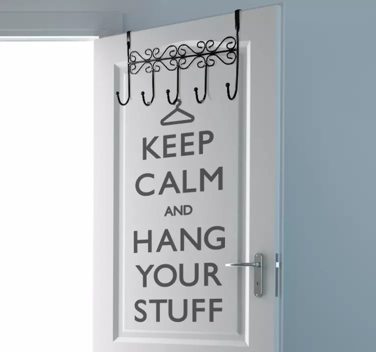 Vinilo decorativo hang your stuff - TenVinilo