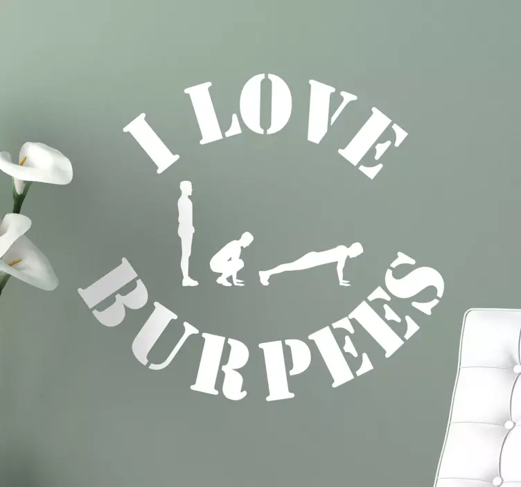 Vinilo decorativo I love Burpees - TenVinilo