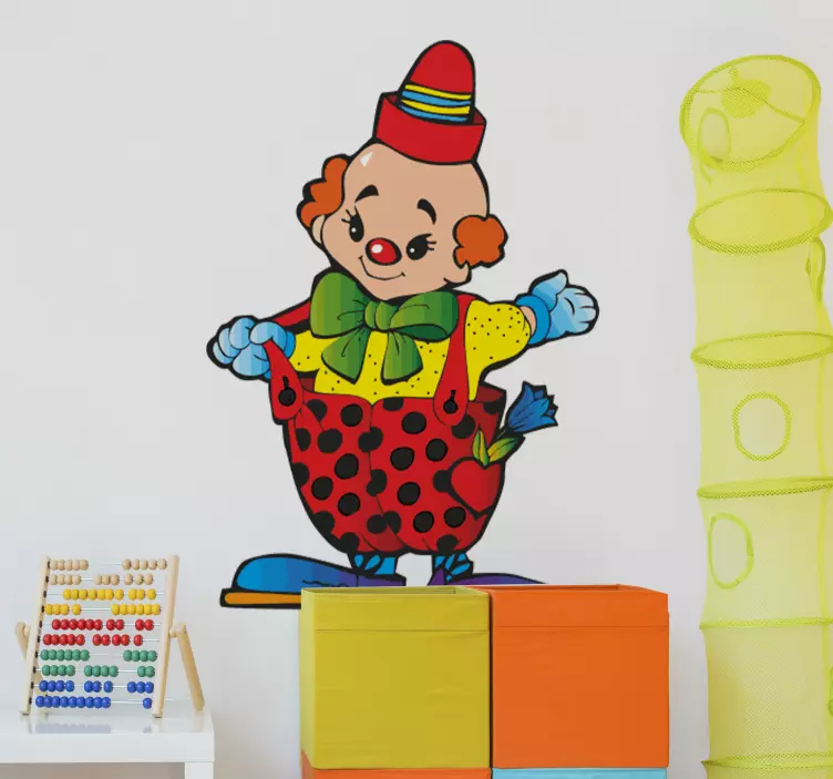 Vinilo decorativo infantil payaso bajito - TenVinilo