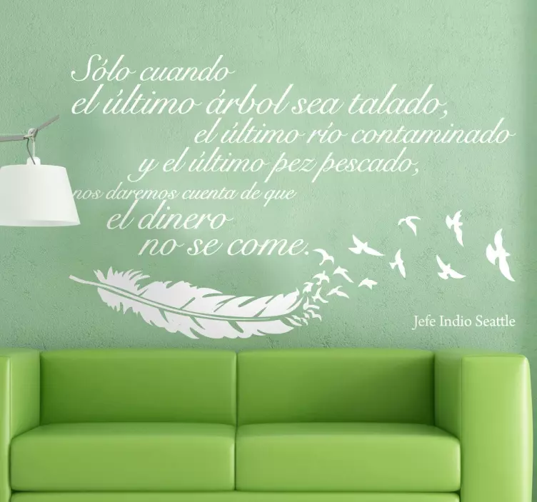 Vinilo decorativo jefe indio Seattle - TenVinilo