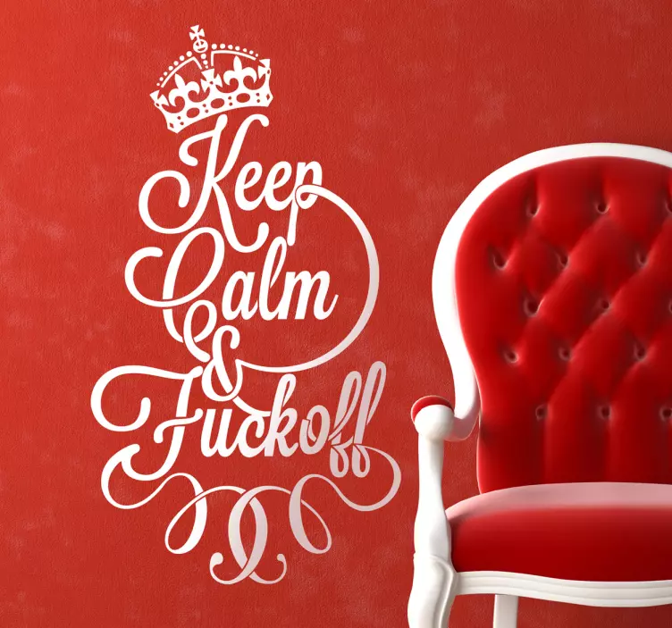 Vinilo decorativo keep calm fuck - TenVinilo