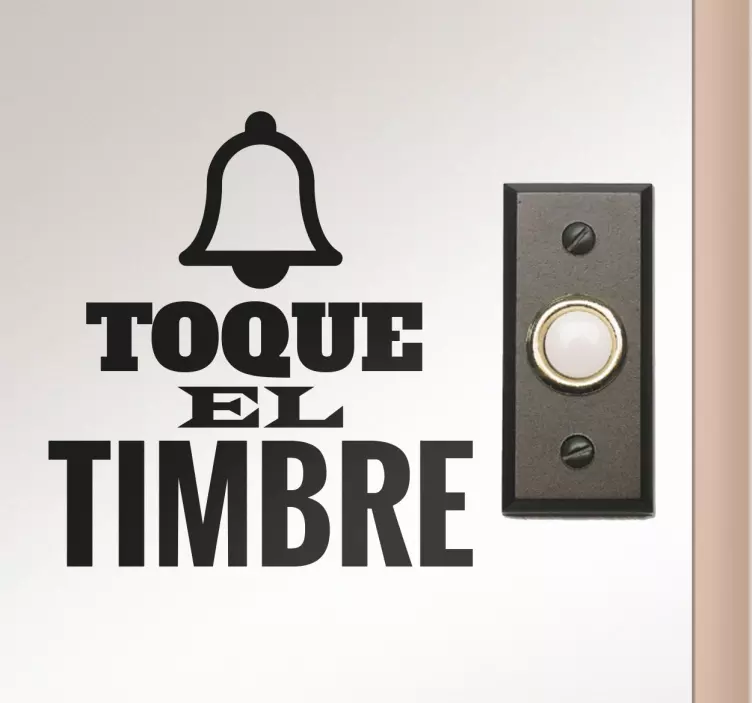 Vinilo decorativo llame a la puerta - TenVinilo