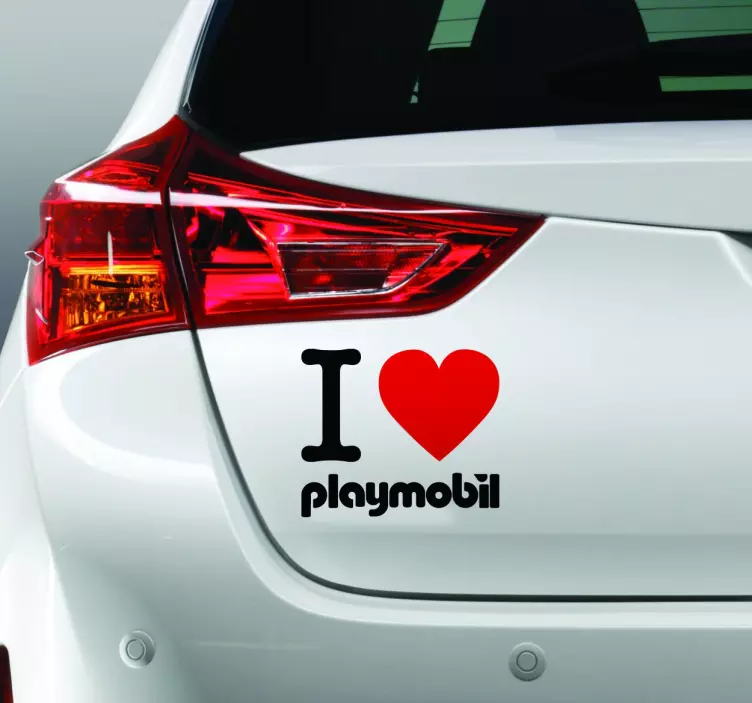 Vinilo decorativo love playmobil - TenVinilo