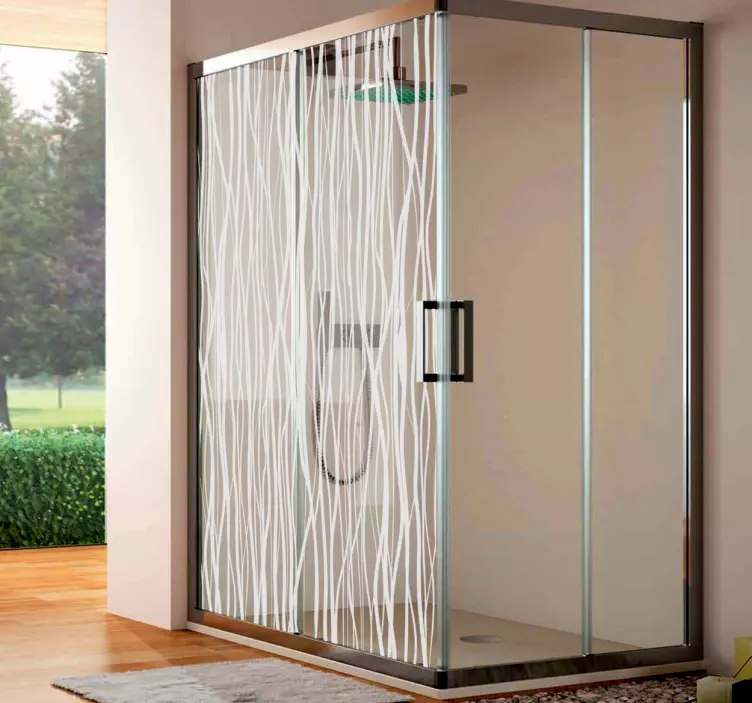 Vinilo mampara ducha ramas - TenVinilo