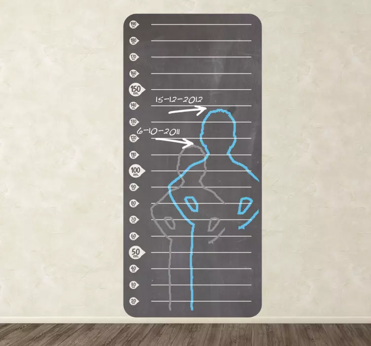 Vinilo decorativo medidor pizarra tiza - TenVinilo