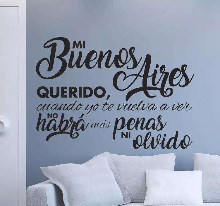 Vinilo decorativo mi Buenos Aires - TenVinilo