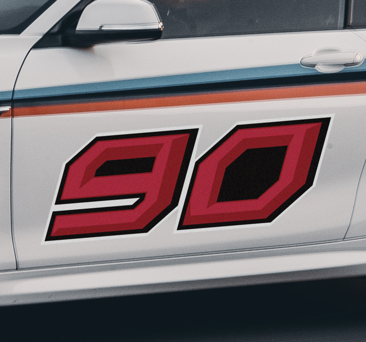 Vinilo decorativo motocicleta de número carrera - TenVinilo