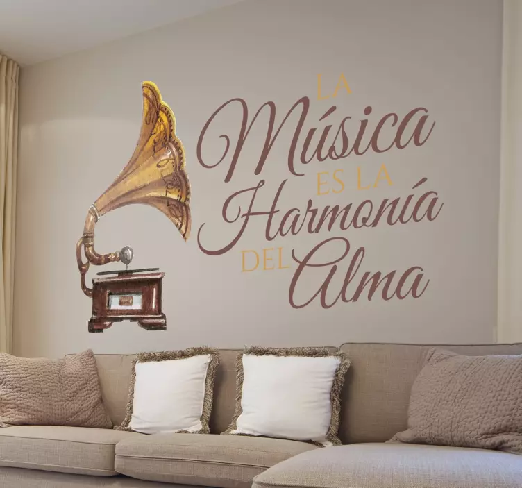 Vinilo decorativo música harmonía alma - TenVinilo