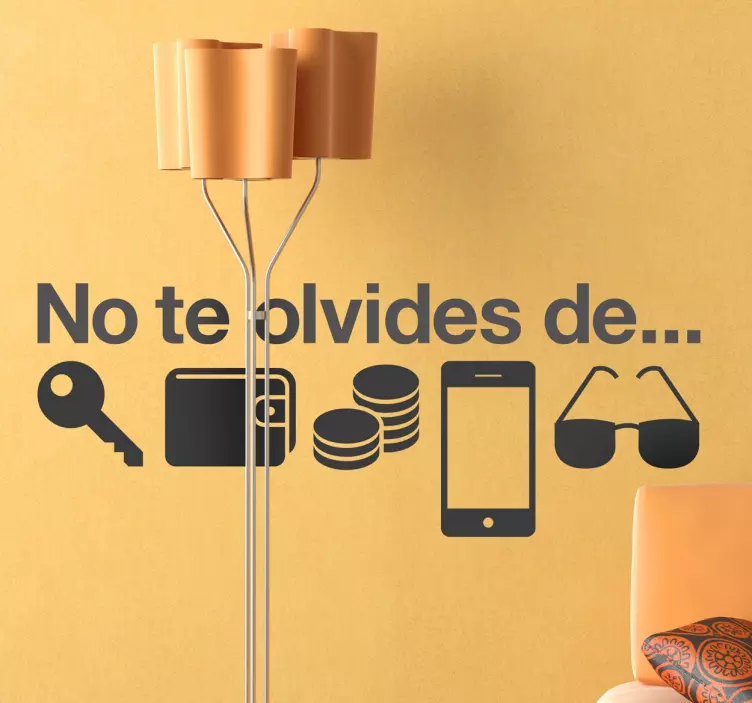 Vinilo para recibidor no te olvides de - TenVinilo