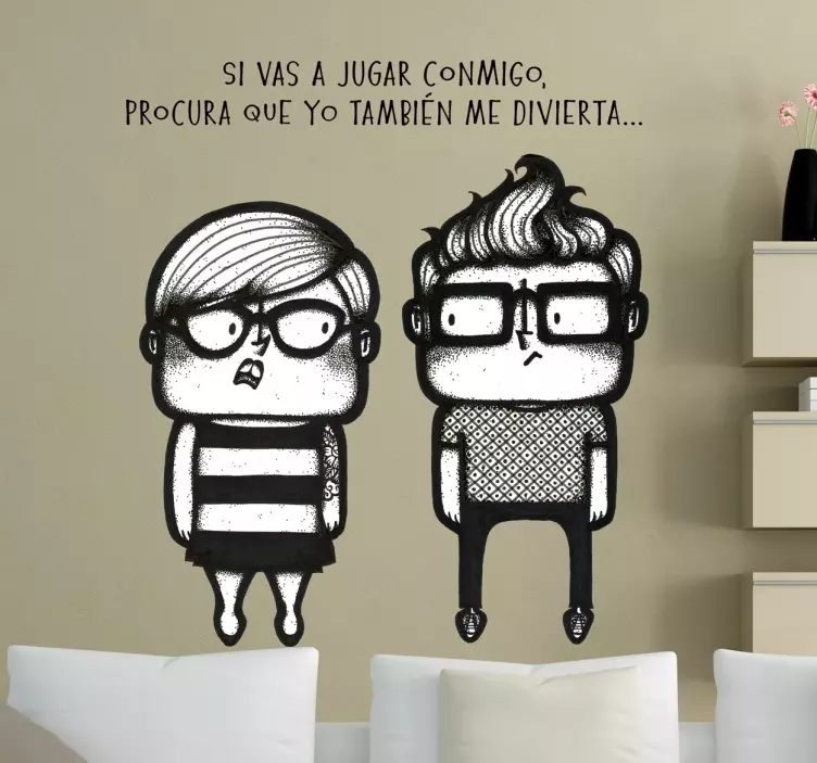 Vinilo decorativo pareja si vas a jugar - TenVinilo