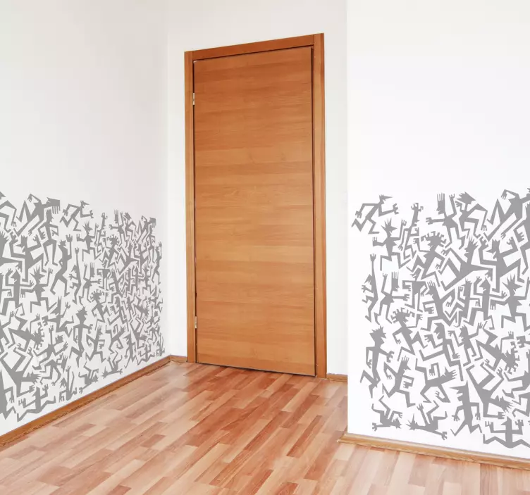 Vinilo decorativo patrón figuras - TenVinilo