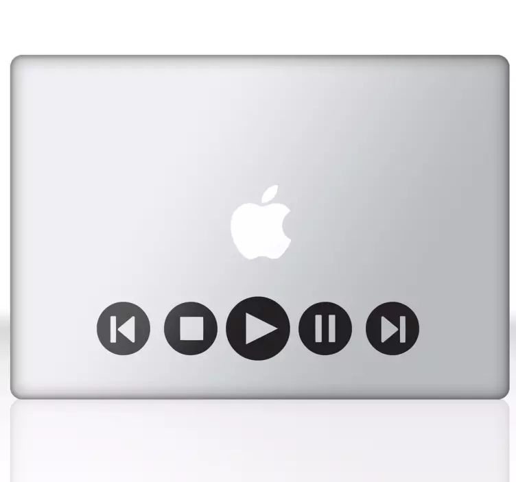 Vinilo decorativo pc botones media - TenVinilo