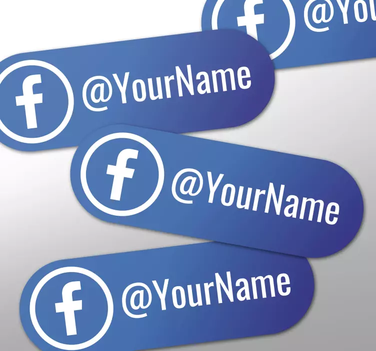 Vinilo personalizable nombre de Facebook - TenVinilo