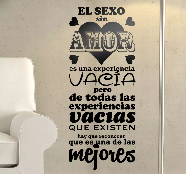 Vinilo decorativo sexo Woody Allen - TenVinilo