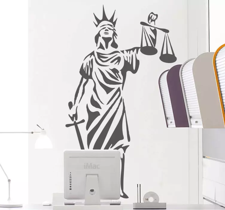 Vinilo decorativo símbolo de la justicia - TenVinilo
